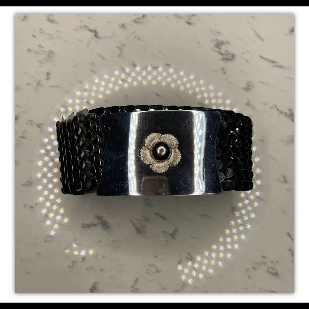 Silver Snake Detailed Hook Stretchy Vintage Belt - Picture 5 of 6